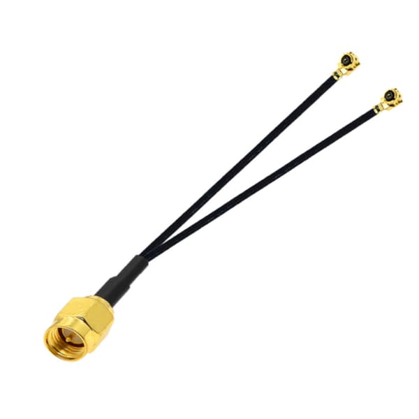 Pigtail TYPE Y 2x MHF4 / SMA-stik RF0.81 30cm