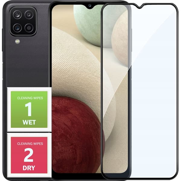 Härdat glas för Samsung Galaxy A12 / M12 med helskärmstäckning, 5D-glas