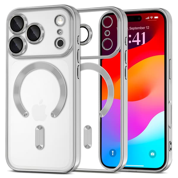 Etui til iPhone 17 Pro Electro MagSafe – sølv