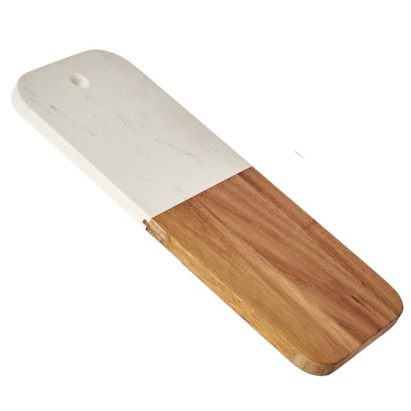 Skärbräda i vit marmor 38x18 cm