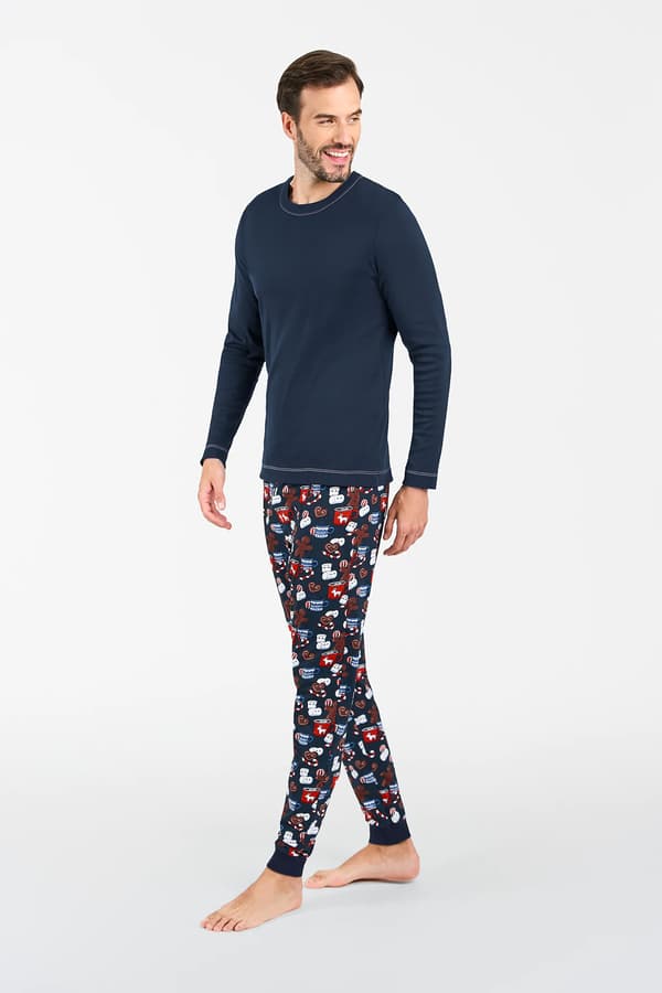 Rojas herrpyjamas långärmad, långbyxor S