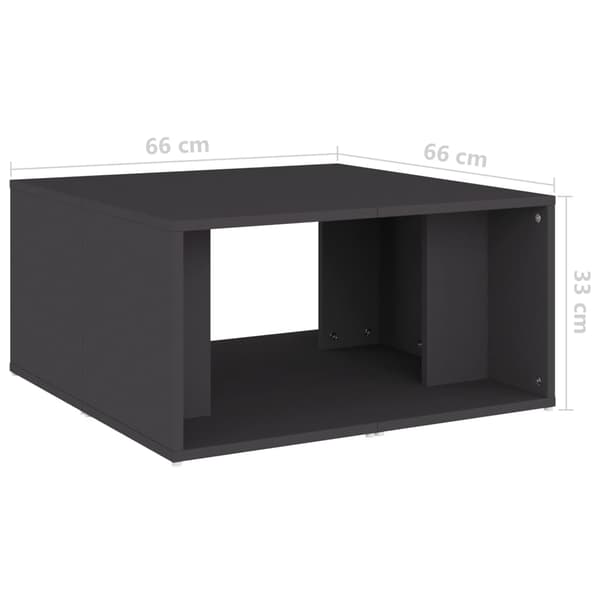 vidaXL Soffbord, set om 4, grå, 33x33x33 cm