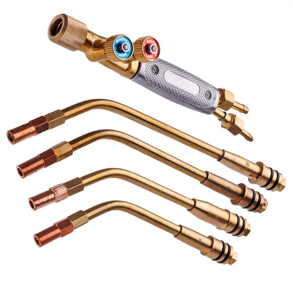 PROPAN-OXYGEN HÅRDLODNINGSBRÆNDER MED 4 UDSKIFTNINGSBARE SPIDSER PRO KIT