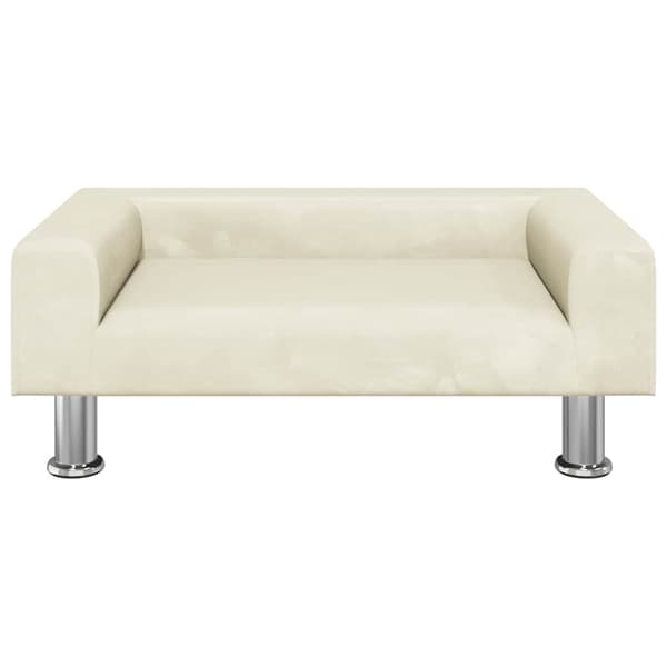 vidaXL Barnsoffa krämfärgad 70x45x26,5 cm sammet