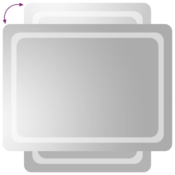 vidaXL Badrumsspegel med LED, 60x80 cm