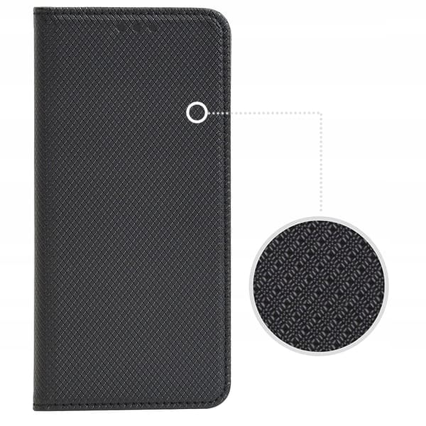 Etui til SAMSUNG S21 PLUS/S21+ SMART BOOK MAGNET SORT + GLAS