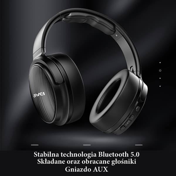 AWEI A780BL On-Ear Bluetooth-hörlurar svarta