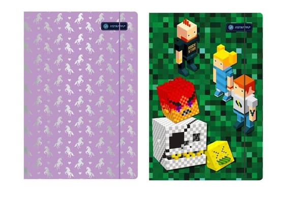 Pixel&Unicorn ASTRA A4 elastisk mappe
