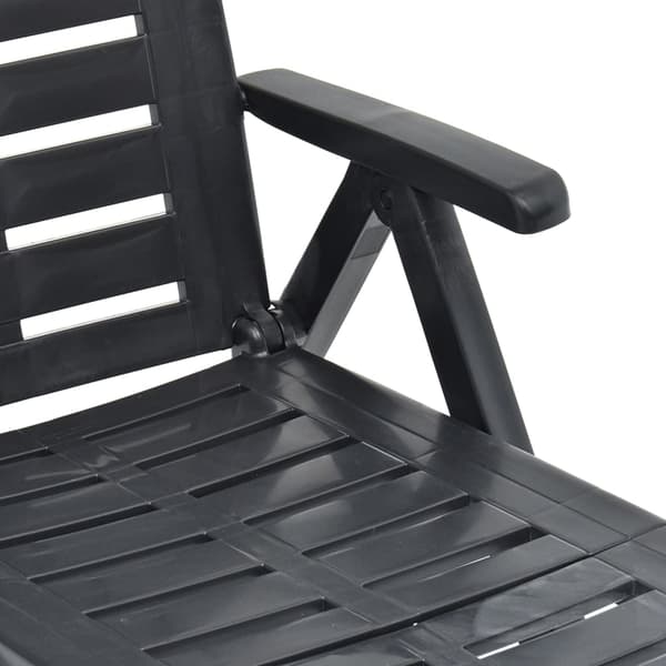 vidaXL foldbar liggestol, plastik, antracit