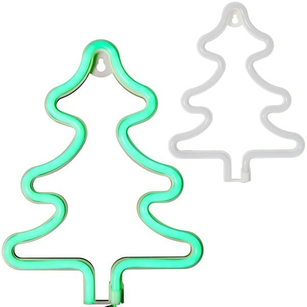 LED juldekorasjon - neon juletræ 23 cm