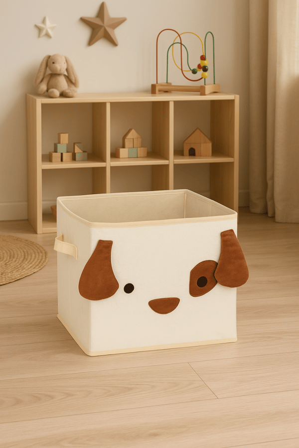 Tekstilkurv til legetøj Hund 29x29cm