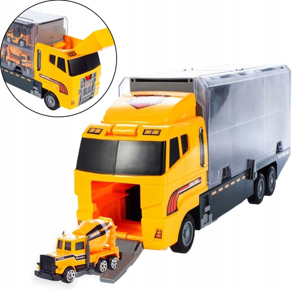 Tir Cargo trailer + 6 entreprenørkøretøjer U952