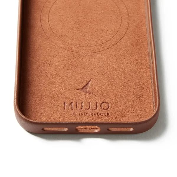 Mujjo - Læderpung til iPhone 17 Pro / Pro Max - Pung til iPhone iPhone 17 Pro Max / Brun