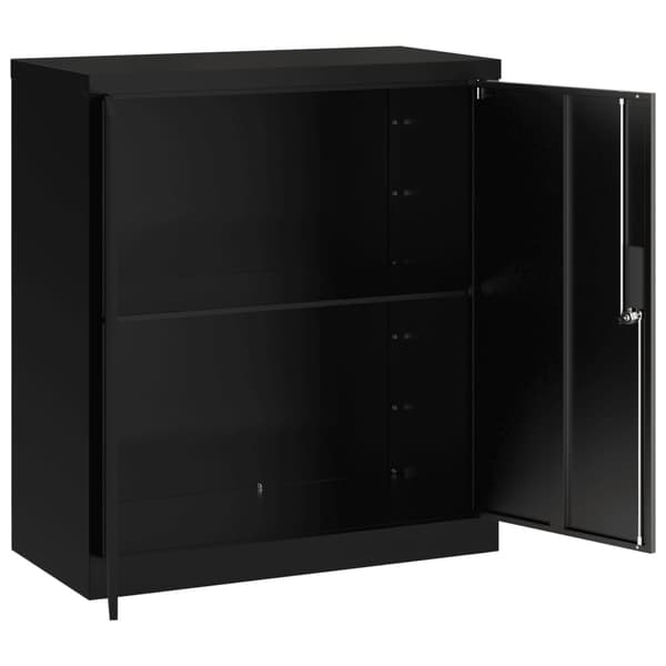 vidaXL arkivskab sort 79x40x90 cm stål
