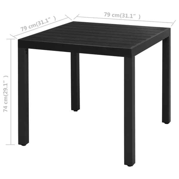 vidaXL 5-delt rattan PVC havemøbelsæt, sort