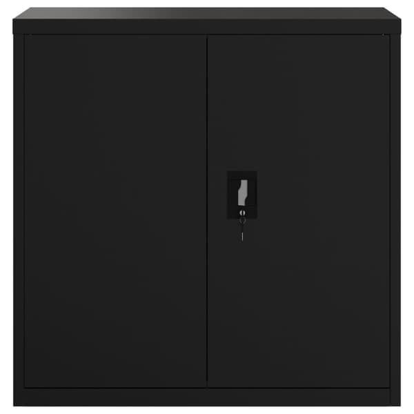vidaXL arkivskab sort 90x40x90 cm stål
