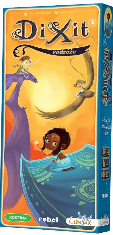 Dixit 3: Matkat. Lautapeli. REBEL