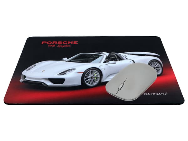 Computermusemåtte - Klassisk & Eksklusiv, Porsche 918 Spyder (CARMANI)