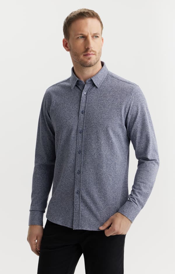 Strikskjorte i regular fit M