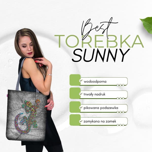 SUNNY kanvas taske - Lizard