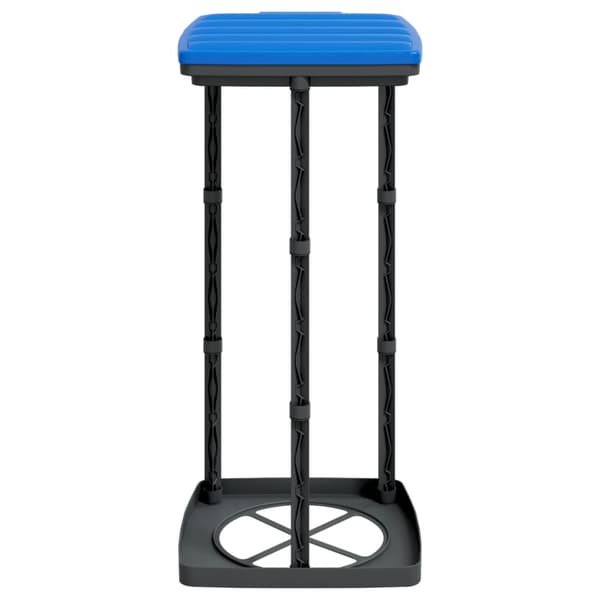 vidaXL Ställ för sopsäckar, 2 st, svart och blå, 60 l, PP