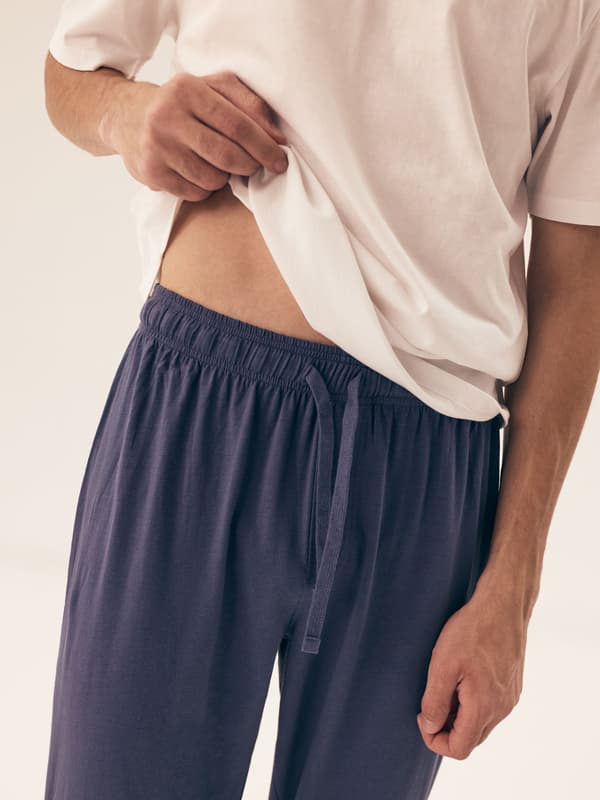 Mode Henderson Herr Långa Pyjamasbyxor 2-Pack | Marinblå, Blå XL