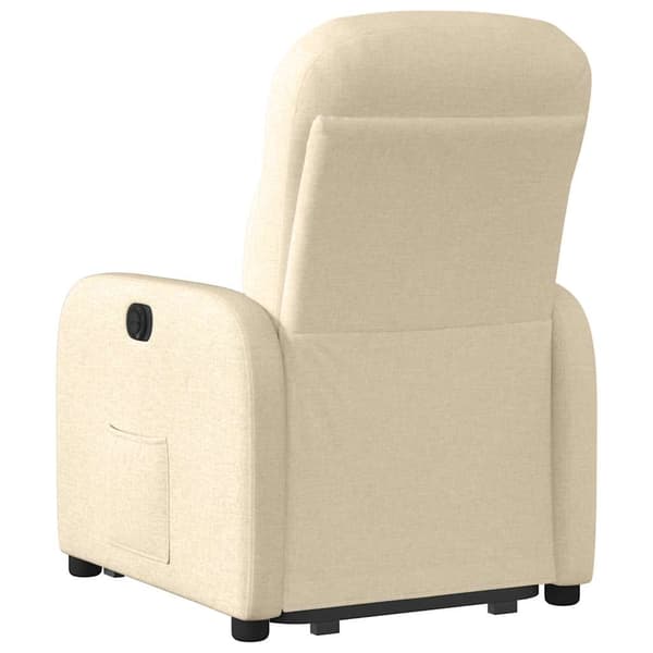 vidaXL Lyftbar massagefåtölj, elektrisk, vilstol, krämfärgad