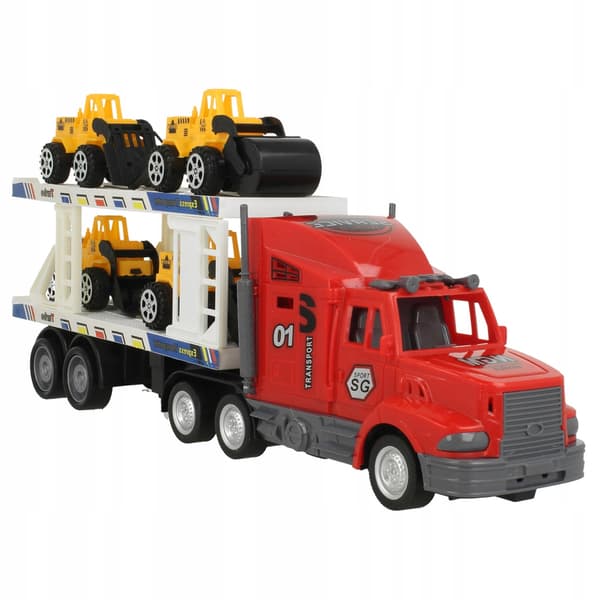 Suuri RC-hinausauto + 4 työmaa-autoa U953