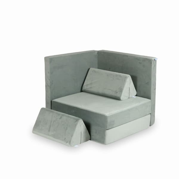 Montessori Comfort fløjl grå legesofa