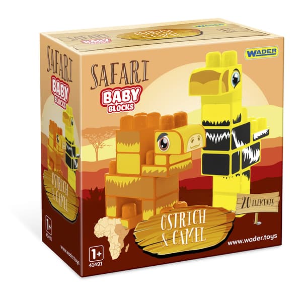 Babyblock Safari Struts- och Kamelblock 41504