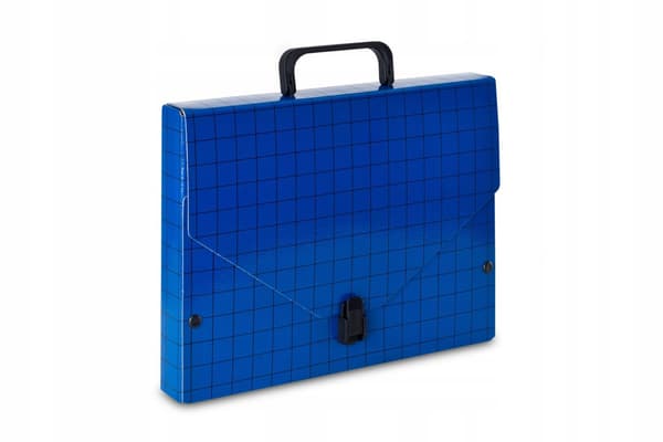 BLÅ MØDETASKE MED HÅNDTASK 4 CM 0035