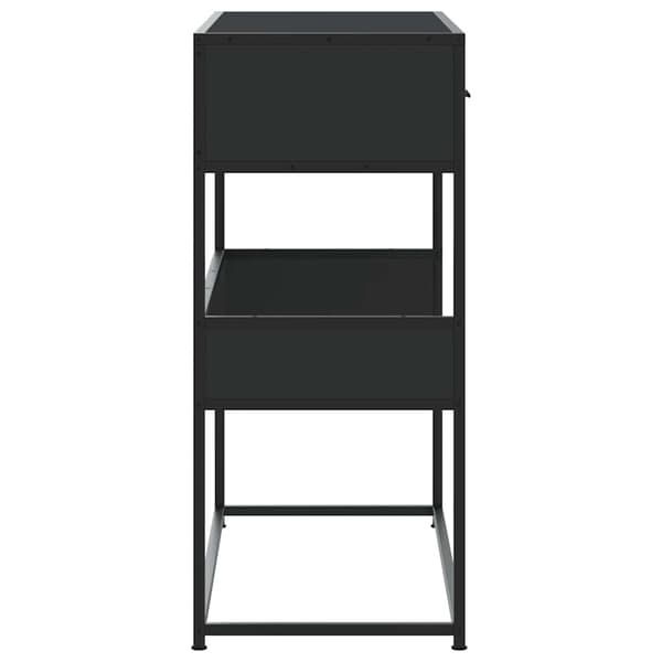 vidaXL konsolbord, sort, 90x35x80 cm, træbaseret materiale