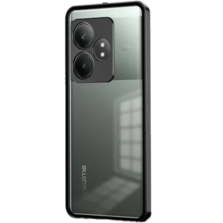 Etui til Realme GT 6 / 6T, rammeetui, sort