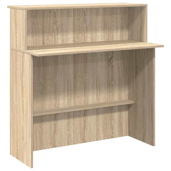 vidaXL Receptionsdisk Sonoma Ek 100x50x103,5 cm limmat trä