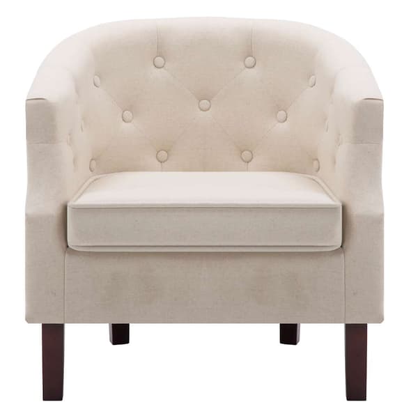 vidaXL lænestol, beige, stof