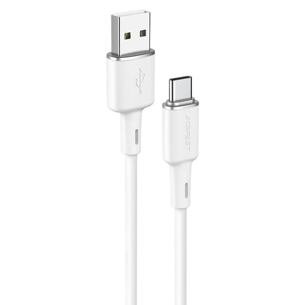 USB - USB-C 3A kabel 1,2m hvid