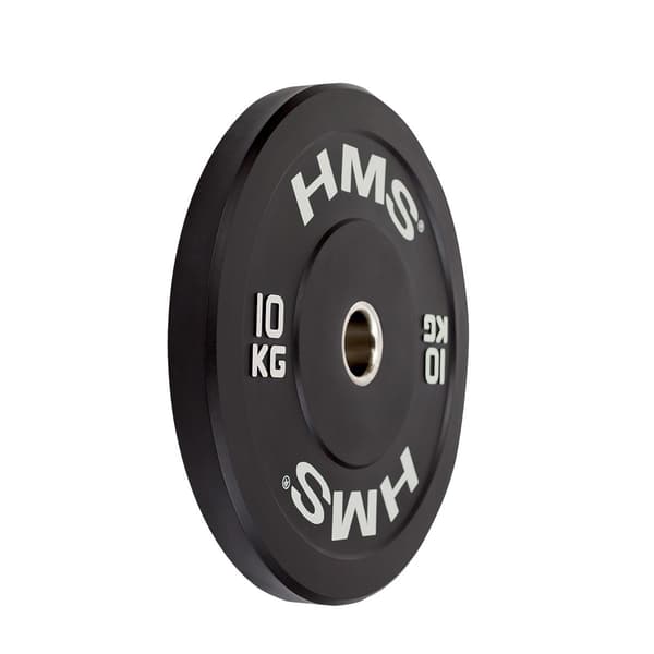 Olympisk støddæmperplade 10 kg sort BBR10 HMS
