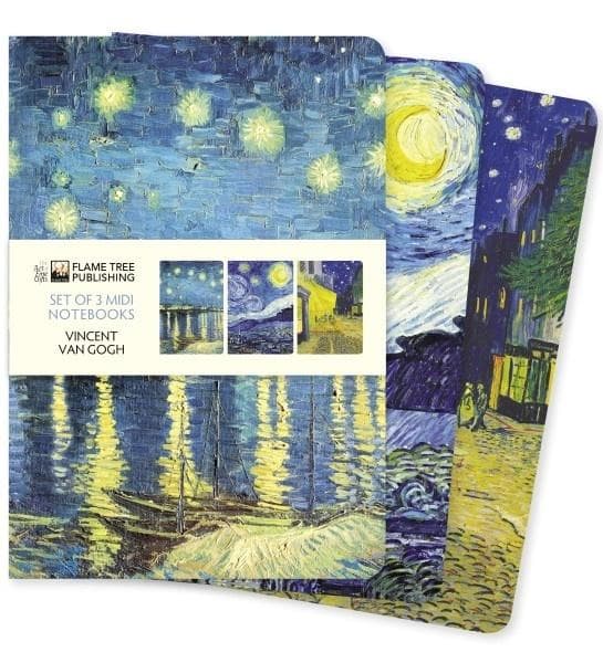 Sæt med 3 Vincent van Gogh MIDI-notesbøger