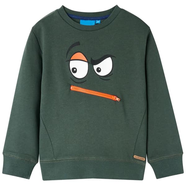 Børnesweatshirt, mørkegrøn, 92