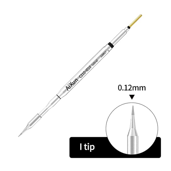 Aixun C210-K030 precisionslödspets, K-typ 0,3 mm, 80,12 mm lång