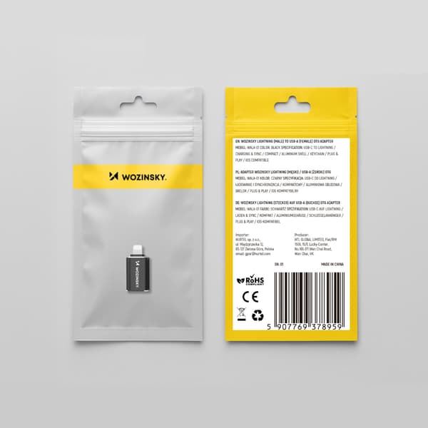 iPhone Lightning till USB-A OTG-adapter – svart