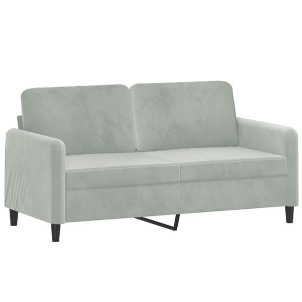 vidaXL 2-sitssoffa ljusgrå 140 cm klädd i sammet