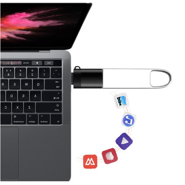 MOZOS ASM-4 Adapteri OTG USB-C USB-A 3.1