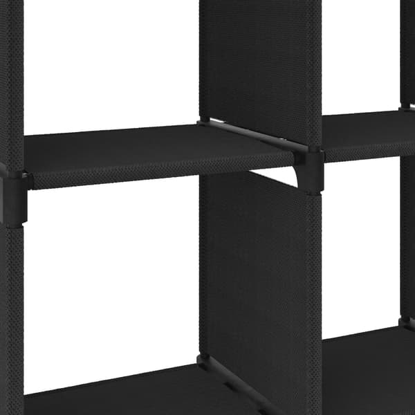 vidaXL hylde med 4 rum sort 69x30x72,5 cm stof