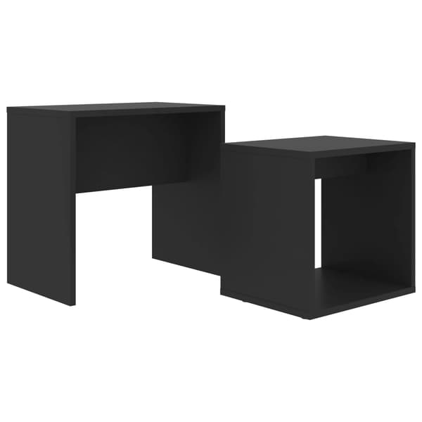 vidaXL sofabordsæt sort 48x30x45 cm spånplade