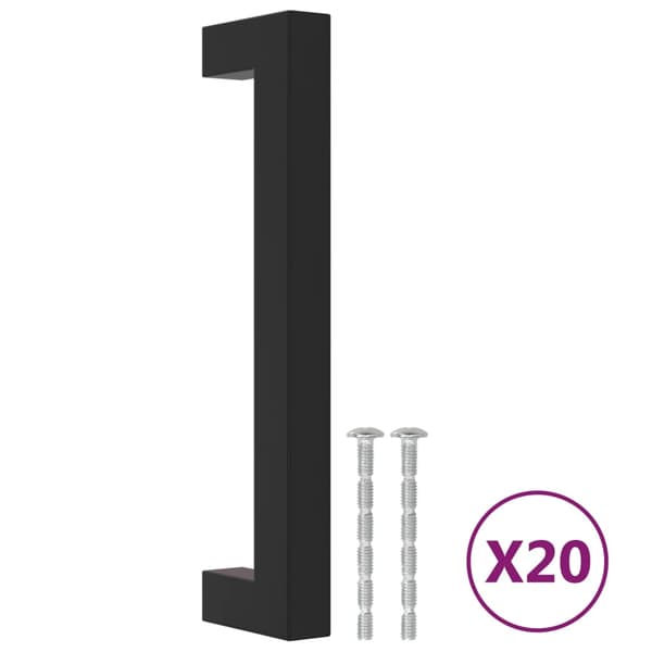 vidaXL skabsgreb 20 stk. sort 128 mm rustfrit stål