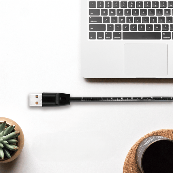 LogiLink USB-A til Micro-USB-kabel 1 m med mål, sort, synkroniseret opladning