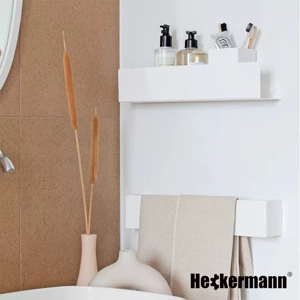 Heckermann vit badrumshylla 40 cm
