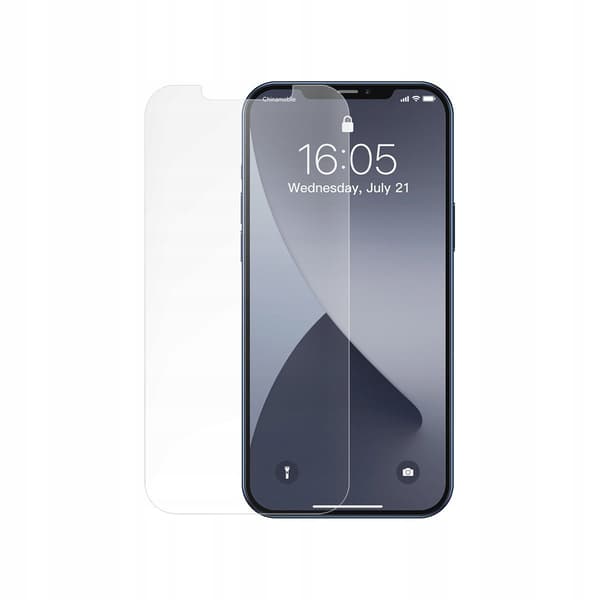 Etui til Apple iPhone 12 Mini, blødt, mat silikonebagside, sort + glas