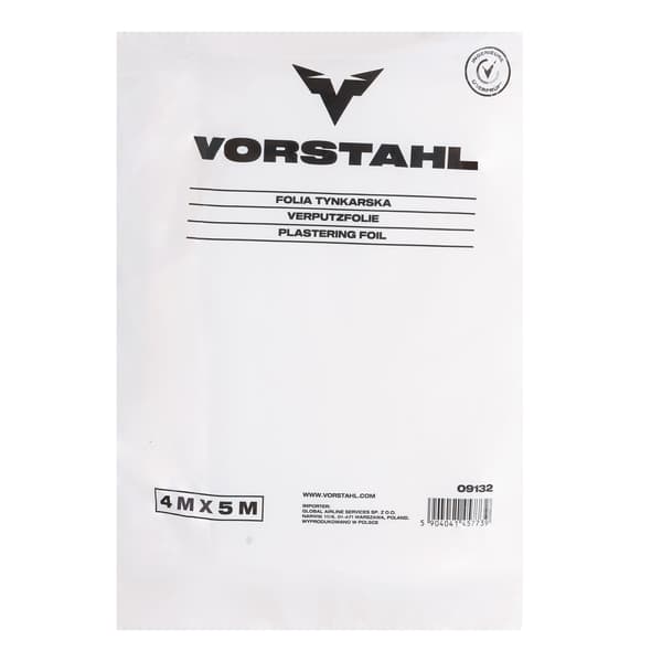 LDPE kipsifolio 4x5m - läpinäkyvä Vorstahl